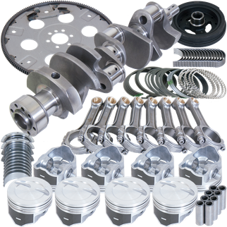 Eagle Chevy 350 1Pc 3.750in Crank 5.700in I-Beam Rods 4.040in Pistons 168 Tooth FP Balanced Assembly