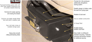 Tuffy Jeep Wrangler Underseat Drawer Flip Seat W/ Keyed Lock