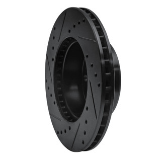 R1 75-80 Ford Granada Right Rear Drilled & Slotted Black Brake Rotor