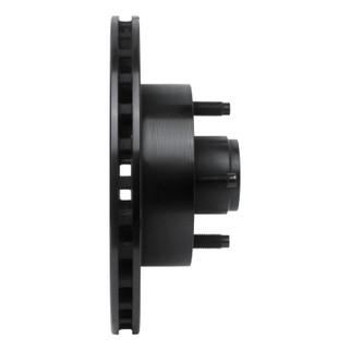 R1 78-93 Ford Mustang Front Right Drilled & Slotted Black Brake Rotor