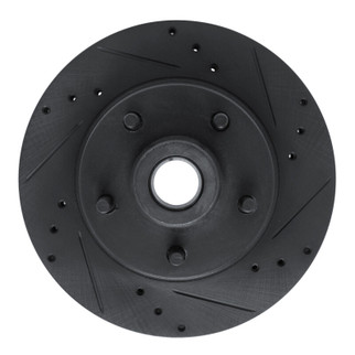 R1 73-73 Ford Country Squire Front Right Drilled & Slotted Black Brake Rotor
