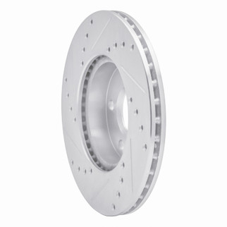 R1 90-05 Buick Skylark Front Right Drilled & Slotted Silver Brake Rotor