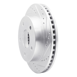 R1 00-02 Dodge Ram 1500 Pickup Front Right Drilled & Slotted Silver Brake Rotor