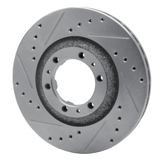 R1 92-02 Acura SLX Front Left Drilled & Slotted Silver Brake Rotor