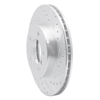 R1 99-08 BMW 325I (USA/Canada) Front Right Drilled & Slotted Silver Brake Rotor