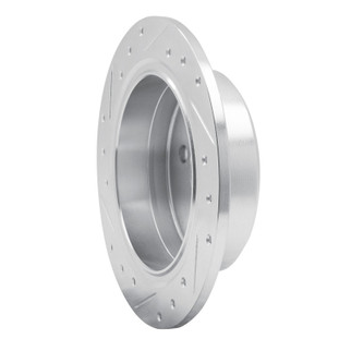 R1 84-91 BMW 325 Rear Right Drilled & Slotted Silver Brake Rotor