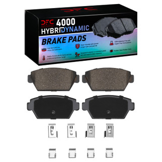 DFC 85-94 Dodge Colt Rear 4000 HybriDynamic Brake Pads and Hardware Kit