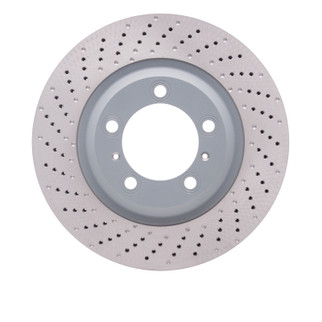 DFC 12-16 Porsche 911 Left Front Drilled Hi-Carbon Alloy Geomet Coated Rotor