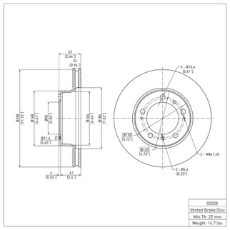 DFC 97-04 Porsche Boxster Front Brake Rotor