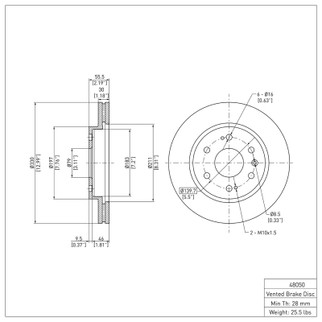 DFC 05-20 Cadillac Escalade EXT Front Brake Rotor