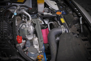PERRIN 02-26 Subaru WRX / 04-21 STI / 13-26 BRZ/GR86/FRS/86 Coolant Overflow Tank - Hyper Pink