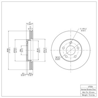 DFC 07-10 Chevrolet Cobalt Front Brake Rotor