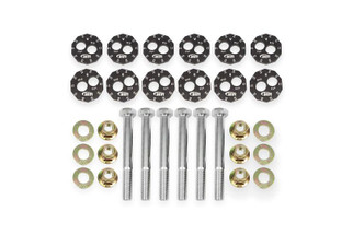 BMR 97-04 Chevrolet Corvette C5 Front & Rear Lower Control Arms Camber Bolt Kit - Black Anodized