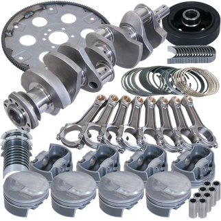 Eagle Chevy 454 1Pc 4.250in Crank 6.385in I-Beam Rods 17cc Dome 4.280in Pistons Balanced Assembly