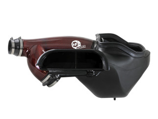 aFe 17-24 Ford F-150 Track Series Red Kevlar Carbon Fiber C/A Intake System w/Black Pro 5R Filter