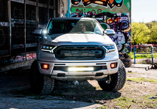 Cali Raised 19-22 Ford Ranger 22 Bumper Hidden Led Light Bar Brackets Kit For - W/ 22 Inch Led Bar