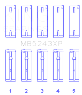King Engine Bearings Nissan Sr20DE (Size +.026mm) Main Bearing Set