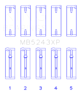 King Engine Bearings Nissan Sr20DE (Size +.026mm) Main Bearing Set