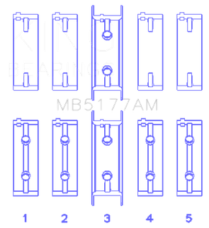 King Engine Bearings Mitsubishi 4G63/64/DOHC (Size +0.75mm) Main Bearing Set