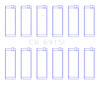 King Engine Bearings Ford V-6 183. (Size +0.75mm) Connecting Rod Bearing Set