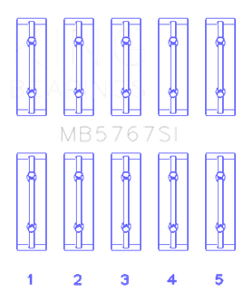 King Engine Bearings Nissan Hr15/16DE (Size +0.50mm) Main Bearing Set