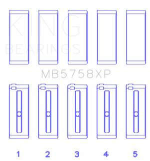 King Engine Bearings Peugeot Ep6 1.6L/BMW N14B16C (Size STDX) Main Bearing Set