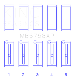 King Engine Bearings Peugeot Ep6 1.6L/BMW N14B16C (Size +0.25mm) Main Bearing Set