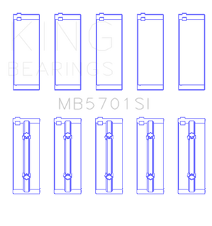 King Engine Bearings Mitsubishi 4D56 Hp (Size +0.25mm) Main Bearing Set