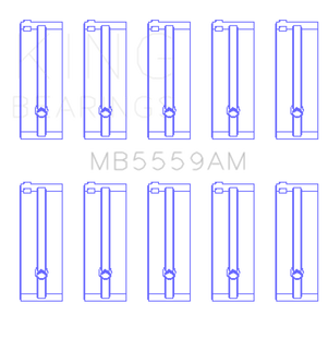 King Engine Bearings Isuzu 4Zb1 (Size +0.50mm) Main Bearing Set