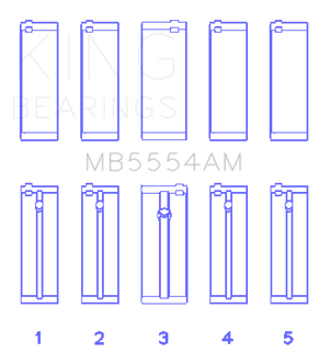 King Engine Bearings Toyota 3Sgte (Size +1.0mm) Main Bearing Set