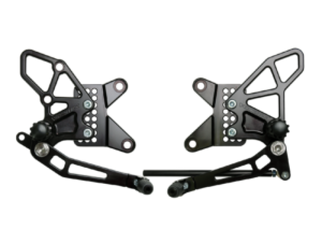 Vortex Racing 09-12 Kawasaki ZX600 Ninja ZX-6R Adjustable Rearsets- Black