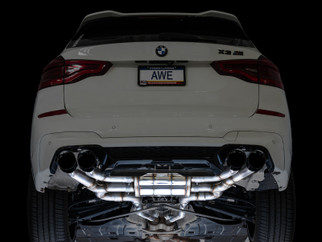 AWE Tuning 20-25 BMW X3 M/M Comp (F97) AWD SwitchPath Axle-Back Exhaust - Diamond Black Tips