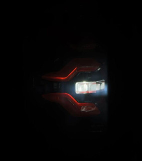 AlphaRex 87-96 Ford Bronco/F-150 Luxx-Series LED Tail Lights - Black Red