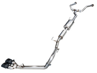 AWE Tuning 0FG Exhaust for 3rd Gen Toyota Tundra - Dual Diamond Black Tips