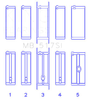 King Engine Bearings Chrysler 360 Crankshaft Main Bearings