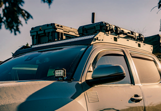 Cali Raised 05-23 Toyota Tacoma Premium Roof Rack - Blue - Tall/No Lights