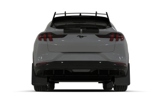 Rally Armor 2021-26 Ford Mach-E Rally Edition Black UR Mud Flap Metallic Black Logo