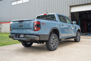Corsa 2024-2025 Ford Ranger 3in Cat-Back Exhaust 4in Black PVD Pro-Series Slash Cut Twin Tip