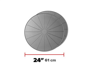 WeatherTech Project Mats 24in. Round - Grey (2pc Set)