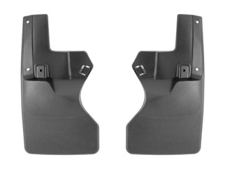 WeatherTech 20-24 Jeep Gladiator Sport/Sport S w/Max Tow Pkg No Drill Rear MudFlaps - Black