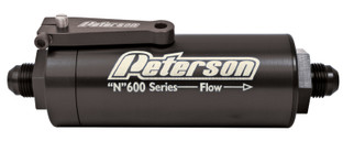 Peterson Fluid Systems Fuel Filter -8AN 45 Micron Ball Valve
