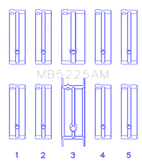 King Engine Bearings Mazda 626 F8 (Size +0.50mm) Main Bearing Set