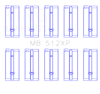 King Engine Bearings Ford Bda (Size STDX) Main Bearing Set
