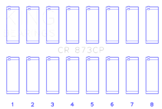 King Engine Bearings General Motors 379/395 16V (Size +1.0mm) Connecting Rod Bearing Set