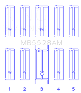 King Engine Bearings Mazda 626 F8/(Size +1.0mm) Main Bearing Set