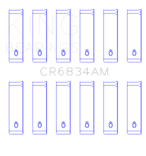 King Engine Bearings Chrysler 3.3/3.8 V6 +.002 Os/Od (Size +0.25mm) Connecting Rod Bearing Set