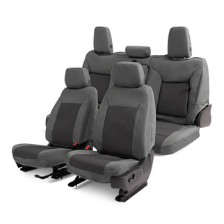Covercraft 21-24 Ford Bronco Endura PrecisionFit Custom Front Row Seat Covers - Silver/Charcoal