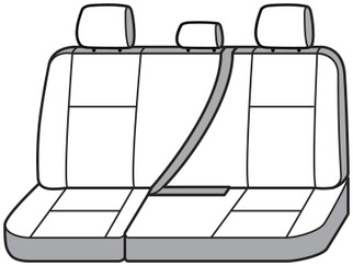 Covercraft 19-24 Chevrolet Silverado Endura PrecisionFit Custom Second Row Seat Covers - Red/Black