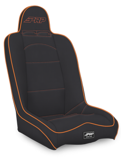 PRP Daily Driver High Back Suspension Seat- Black/Orange Tweed
