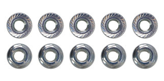 Moroso M6 x 1.00 Serrated Zinc Flange Nut - 10 Pack